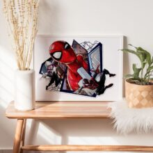Alternative view of Jnr Jigsaw Marvel Spider-Man Shiny Shaped Jigsaw Puzzle 60 Pieces and Activity Book