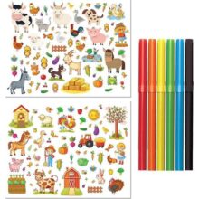 Alternative view of Kaleidoscope Lap Desk Colouring Set Happy Farm
