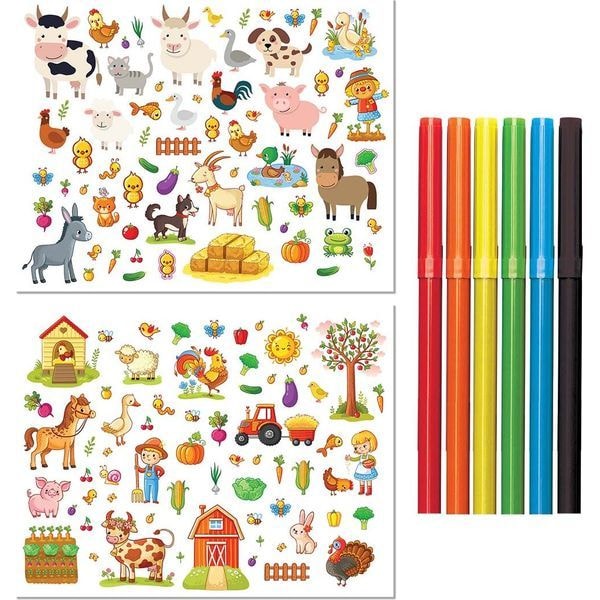 Kaleidoscope Lap Desk Colouring Set Happy Farm 2 Kaleidoscope Lap Desk Colouring Set Happy Farm - Image 2