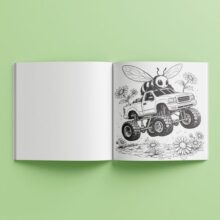 Kaleidoscope Monster Motors Colouring Book 6 Kaleidoscope Monster Motors Colouring Book - Image 3