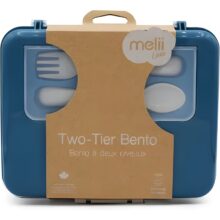 Melii 2 Tier Bento Lunch Box Luxe Blue