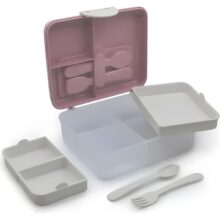 Melii 2 Tier Bento Lunch Box Pink - Image 3