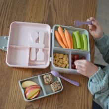 Melii 2 Tier Bento Lunch Box Pink - Image 4