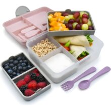 Melii 2 Tier Bento Lunch Box Pink - Image 6