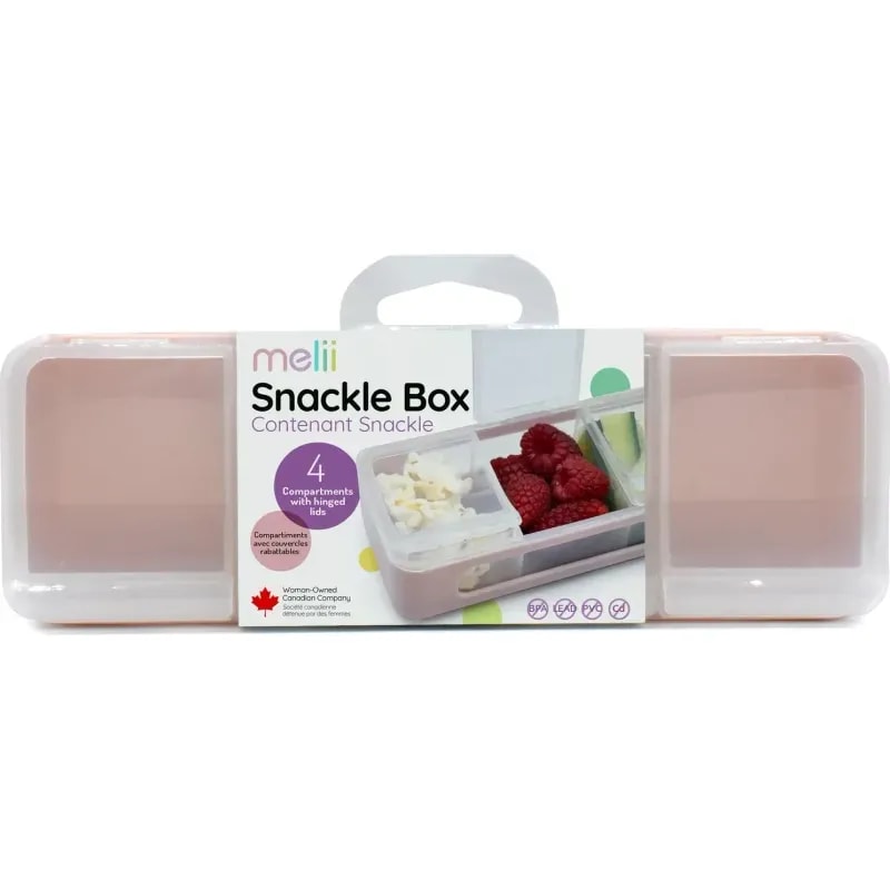 Melii 4 Compartment Snackle Box Pink 1 Melii 4 Compartment Snackle Box Pink