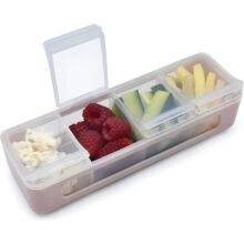 Alternative view of Melii 4 Compartment Snackle Box Pink