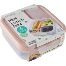 Melii Mini Bento Lunch Box Pink and Purple