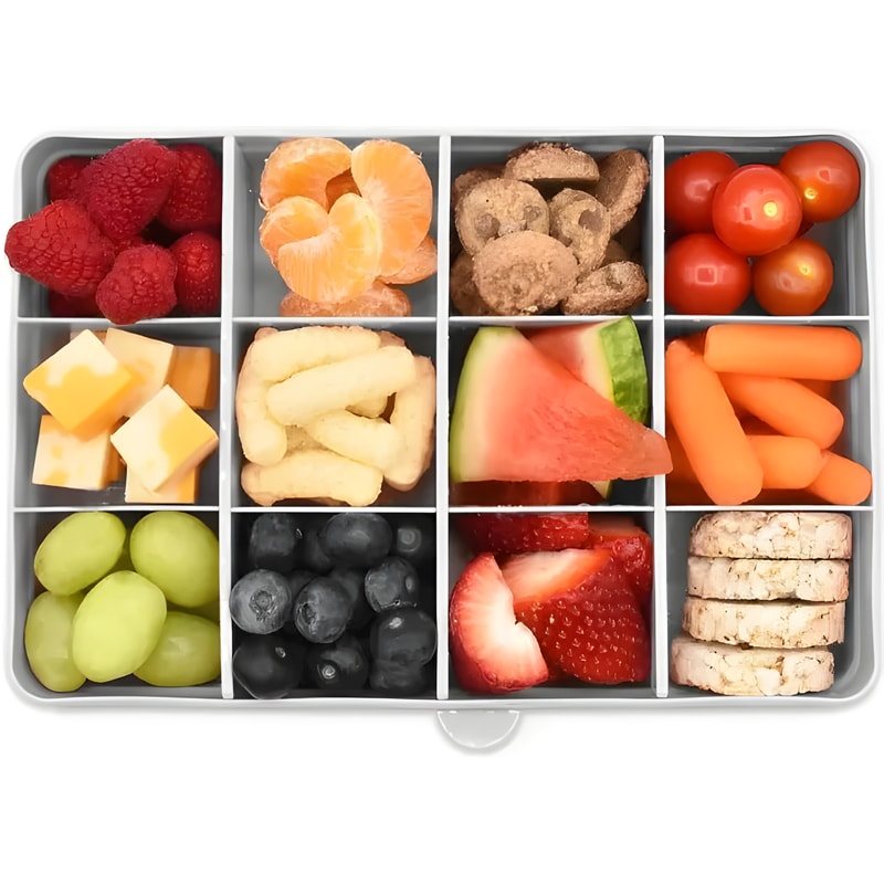 Melii Regular Snackle Box Grey 12 Compartments 2 Melii Regular Snackle Box Grey 12 Compartments - Image 2