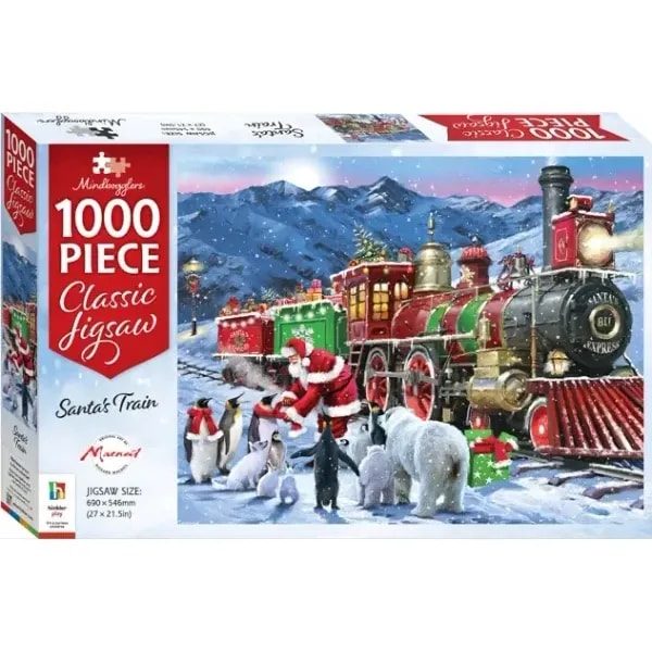 Mindbogglers Christmas Santa's Train 1000 Piece Jigsaw Puzzle 1 Mindbogglers Christmas Santa's Train 1000 Piece Jigsaw Puzzle