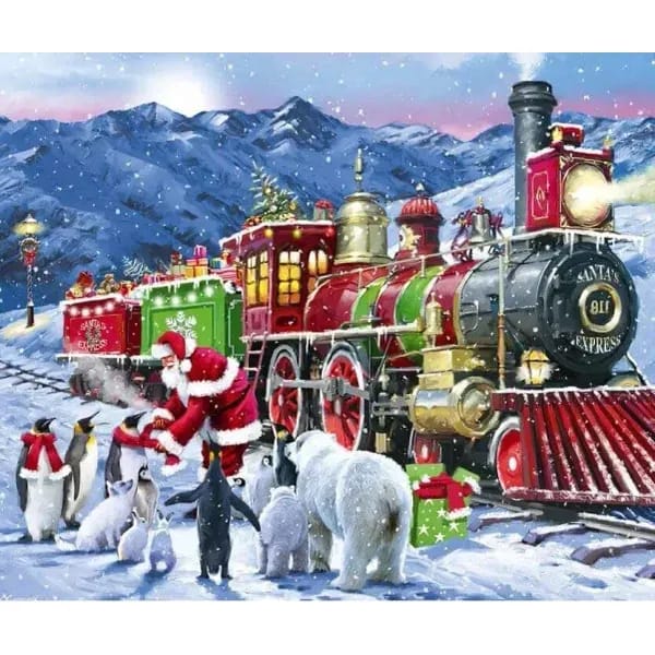 Mindbogglers Christmas Santa's Train 1000 Piece Jigsaw Puzzle 2 Mindbogglers Christmas Santa's Train 1000 Piece Jigsaw Puzzle - Image 2
