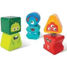 Alternative view of Play Essentials Twist and Turnables Wooden Monster Matching Set