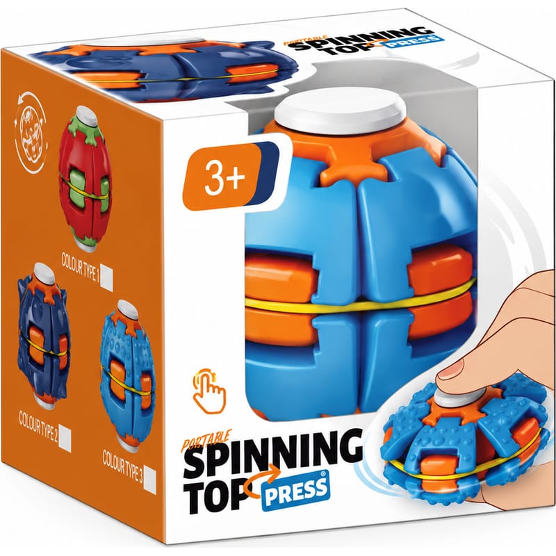 Press and Spin Fidget Ball Light Blue 1 Press and Spin Fidget Ball Light Blue