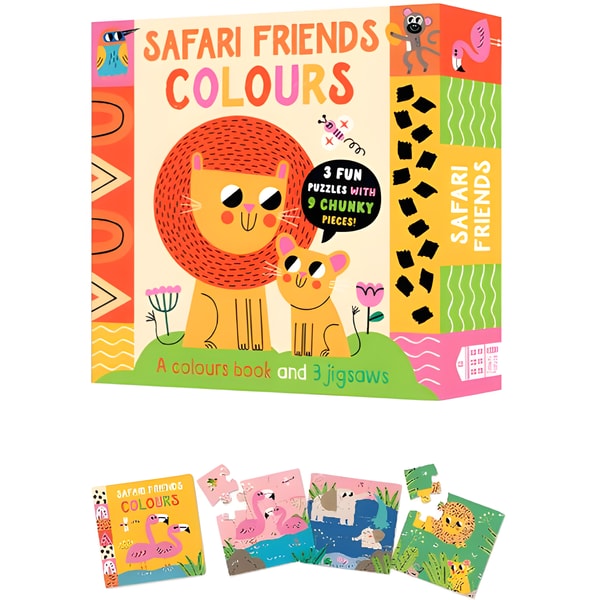 Safari Friends Colours Puzzle and Play Book Set 1 Safari Friends Colours Puzzle and Play Book Set