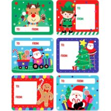 Alternative view of Artwrap Christmas Jumbo Gift Labels 60 Pack Kids