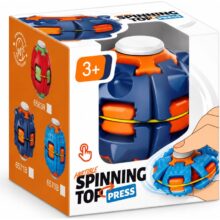 Press and Spin Fidget Ball Dark Blue