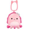 Squishmallows Clip On Plush 9cm Auggie Pink Cuttlefish
