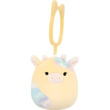 Squishmallows Clip On Plush 9cm Rina Yellow Cow