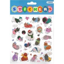 Stickers Glitter 28 Pack Cats and Dogs