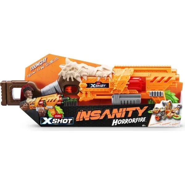 ZURU XSHOT HorrorFire Doomsday Blaster with 16 Darts 1 ZURU XSHOT HorrorFire Doomsday Blaster with 16 Darts