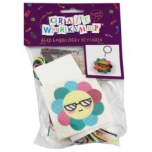 Craft Workshop Bead Embroidery Keychain Kit Flower