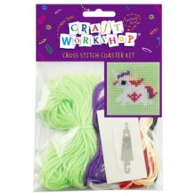 Craft Workshop Cross Stitch Coaster Kit 11cm Unicorn