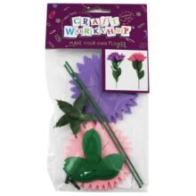 Craft Workshop Make Your Own Felt Flowers Kit 2 Pack Pink and Purple
