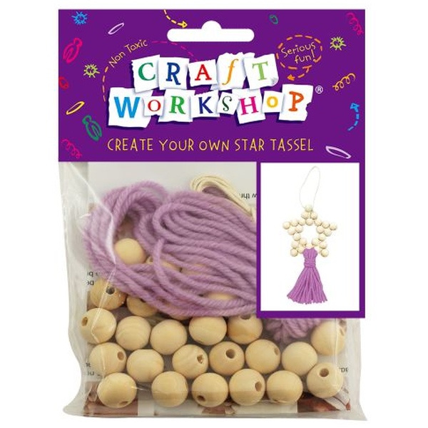 Craft Workshop Make Your Own Star Tassel Kit Purple 1 Craft Workshop Make Your Own Star Tassel Kit Purple